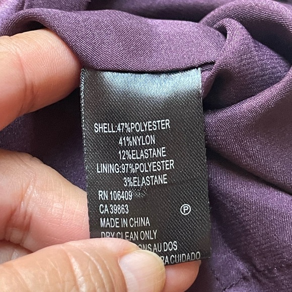 (NWT) Tahari Velvet Burnout Layered Brandy Red Burgundy Dress size 14 - Picture 8 of 9